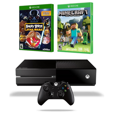 Xbox One (500 GB) + Angry Birds Star Wars + Minecraft