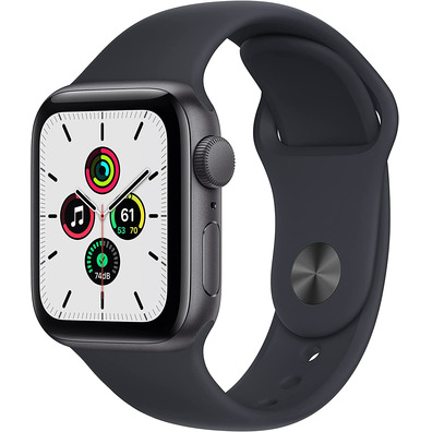 Apple Watch SE 2021 GPS 40 mm Caja de Aluminio Gris espacial / Correa Deportiva Negro Medianoche