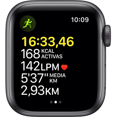 Apple Watch SE 2021 GPS 40 mm Caja de Aluminio Gris espacial / Correa Deportiva Negro Medianoche