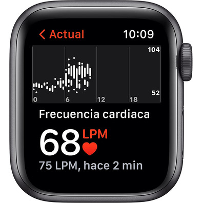 Apple Watch SE 2021 GPS 40 mm Caja de Aluminio Gris espacial / Correa Deportiva Negro Medianoche