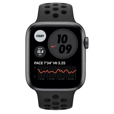 Apple Watch SE 44mm GPS Gris Espacial con correa antracita y negro MYYK2TY/A