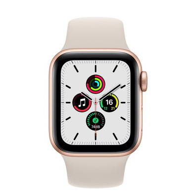 Apple Watch SE GPS/Cellulaire 40mm Caja Aluminio Oro / Correa Deportiva Blanco Estrella