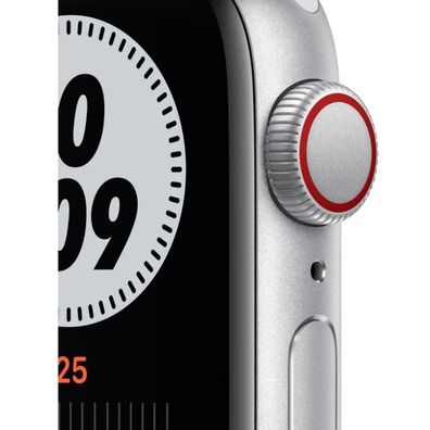 Apple Watch SE GPS/Cellulaire 40mm Caja Aluminio Plata / Correa Nike Deportiva Platino Puro y Negra