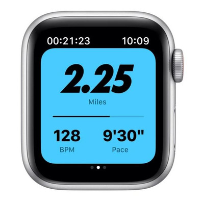 Apple Watch SE GPS/Cellulaire 40mm Caja Aluminio Plata / Correa Nike Deportiva Platino Puro y Negra