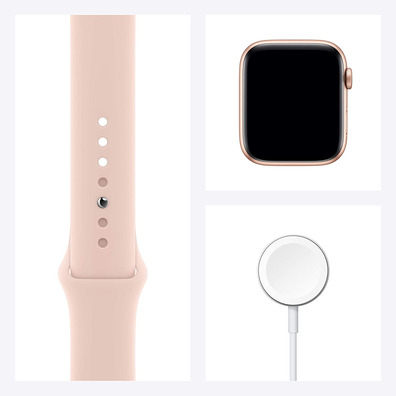 Apple Watch Series 6 GPS 44mm Caja de Aluminio en Oro / Correa Deportiva Rosa Arena