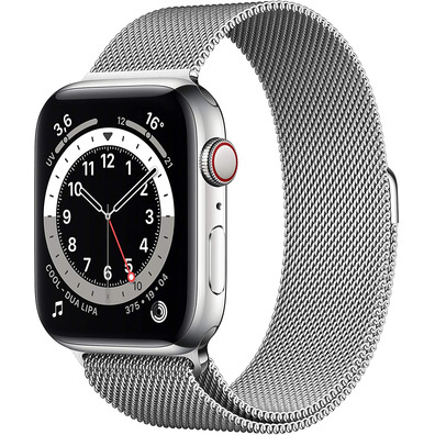 Apple Watch Series 6 GPS + Cellule 44mm Acero Inoxannulable Boucle Milanese Plata