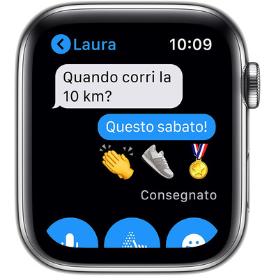 Apple Watch Series 6 GPS + Cellule 44mm Acero Inoxannulable Boucle Milanese Plata