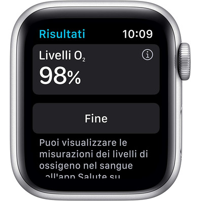 Apple Watch Series 6 GPS/Cellulaire 40mm Caja de Aluminio en Plata / Correa Deportiva Blanca