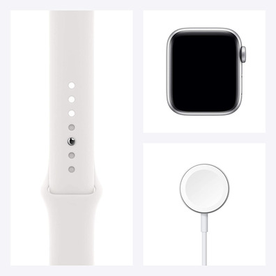 Apple Watch Series 6 GPS/Cellulaire 40mm Caja de Aluminio en Plata / Correa Deportiva Blanca