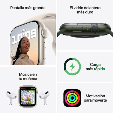 Apple Watch Series 7 GPS 41 mm Caja de Aluminio en Rojo / Correa deportiva Roja