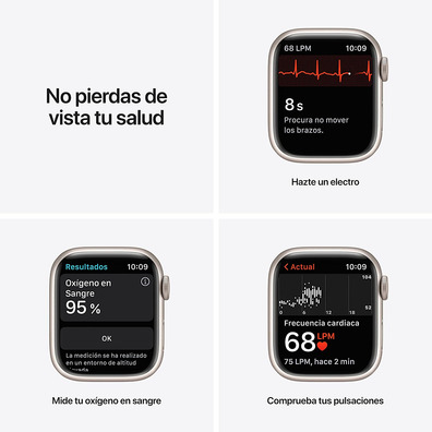 Apple Watch Series 7 GPS 41mm Caja Aluminio Blanco Estrella / Correa Deportiva Blanco Estrella