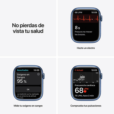 Apple Watch Series 7 GPS 45mm Caja Aluminio Azul / Correa Deportiva Azul Abismo