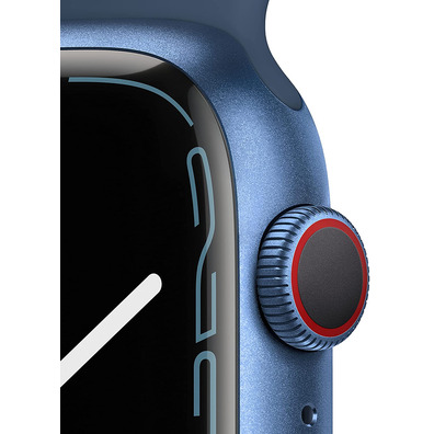 Apple Watch Series 7 GPS/Cellulaire 45 mm Caja de Aluminio en Azul / Correa deportiva Azul Abismo