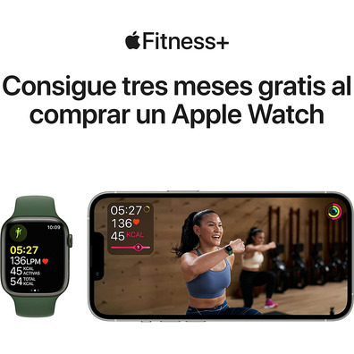 Apple Watch Series 7 GPS/Cellulaire 45 mm Caja de Aluminio en Azul / Correa deportiva Azul Abismo