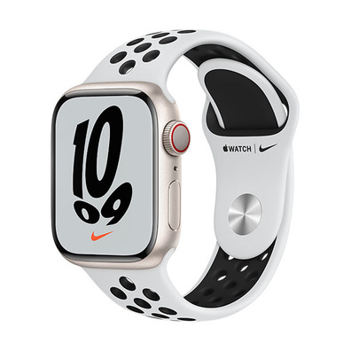 Apple Watch Series 7 Nike GPS/Cellulaire 45 mm Caja de Aluminio en Plata / Correa Deportiva Nike