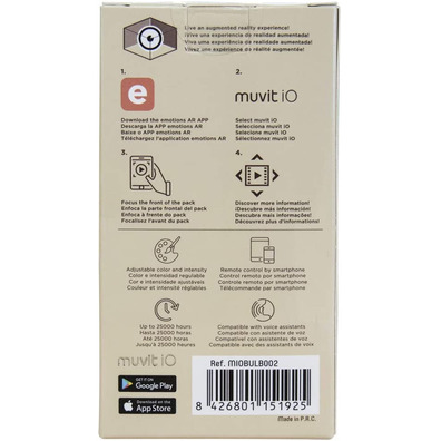 Ampoule smart Muvit IO MIOBULB002 E27