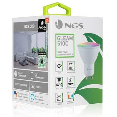 LED Bombilla NGS Gleam 510C Smart Bulb RGB GU10