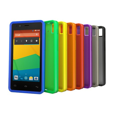 bq Aquaris E5 Gummie Cover Noir / Vert