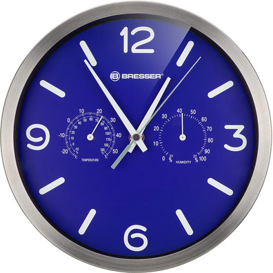 Bresser DCF 25 cm Reloj Termohigrómetro Mytime Azul