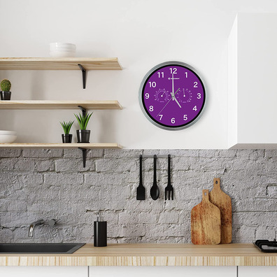 Bresser Mytime Reloj Pared Termo-/Higro 25cm Violeta