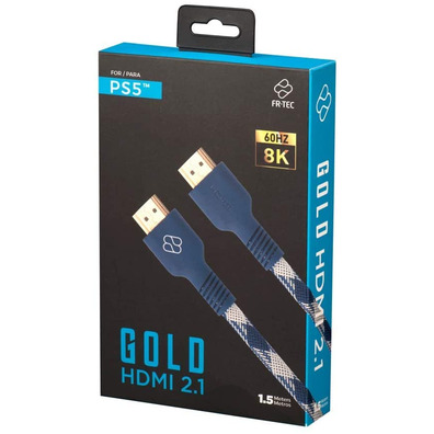 Câble HDMI 2.1 para Playstation 5 1,5 m FR-TEC Or