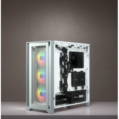 Caja Corsair ICUE 4000X RGB Verre trempé Blanca