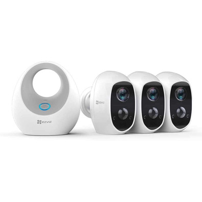 Cámara IP Wifi Ezviz C3A Triple Pack + W2D White