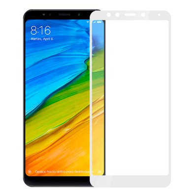 Verre Trempé Intégral Courbe 5D - Xiaomi Redmi 5 Plus Blanc