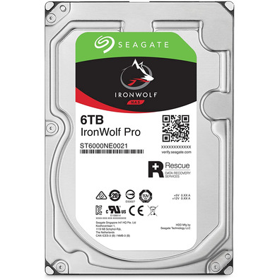 Disco Duro Seagate 3,5''6TB SATA 3 256 Mo Ironwolf Pro