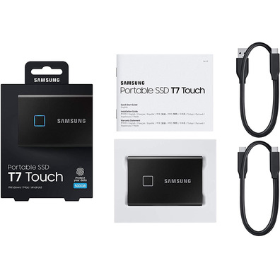 Disque dur SSD Samsung T7 Toucher 500 GO Noir