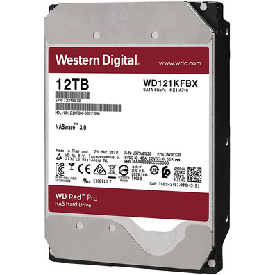 Disco Duro Western Digital WD Red Pro NAS 12To 3,5 " SATA III 256 Mo