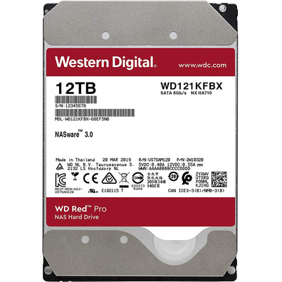 Disco Duro Western Digital WD Red Pro NAS 12To 3,5 " SATA III 256 Mo