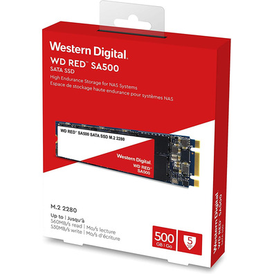 Disco M. 2 Western Digital Red SA500 NAS WDS500G1R0B SSD 500 Go