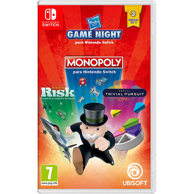Commutateur Hasbro Game Night (Monopoly + Risk + Trivial Pursuit)