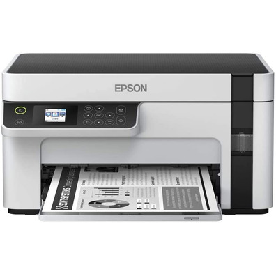 Impresora Recargable Monocromo Multifunción Epson Ecotank ET-M2120 WiFi Blanca