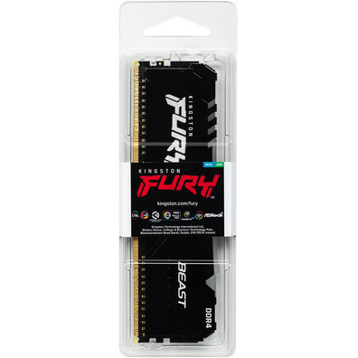 Memoria RAM Kingston Fury Beast RGB 8 Go 3000 MHz DDR4