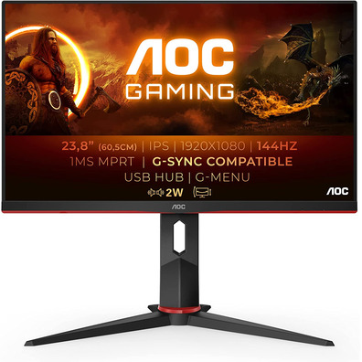 Moniteur Gaming AOC 24G2U LED IPS 24''Negro