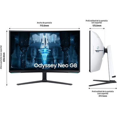 Monitor Gaming Curvo Samsung odyssey Neo G8 LS32BG850NU 32''4K