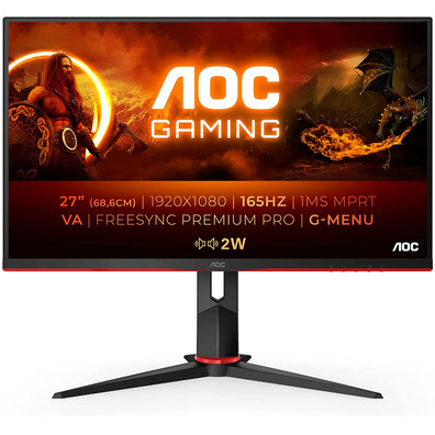 Moniteur LED 27''AOC 27G2SAE/BK Negro / Rojo