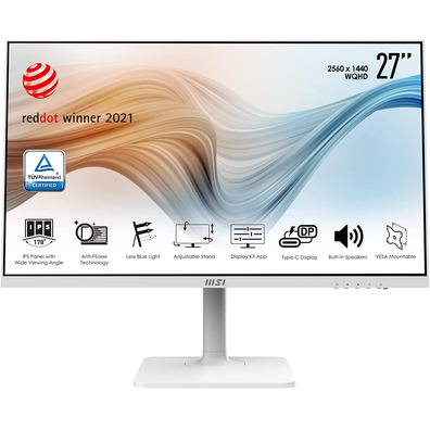 Moniteur LED 27''MSI Modern MD271PW Blanco