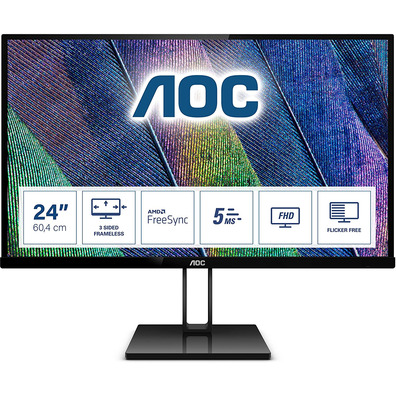 Monitor Profesional AOC 24V2Q 23.8 " Full HD Negro