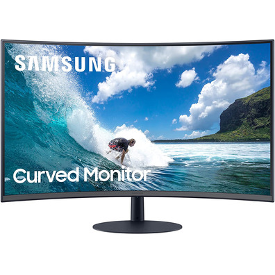 Monitor Profesional Curvo Samsung C27T550FDR 27 " Full HD Multimedia Azul Gris Oscuro