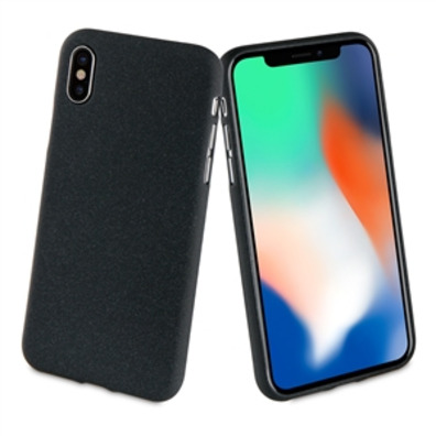 Cas Pierre iPhone XS/X-Noir Muvit