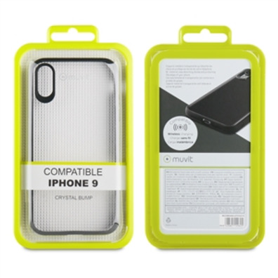 Couvercle Cristal Bump pour iPhone XR Noir Muvit