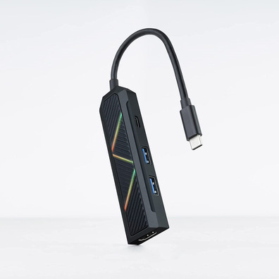 Concentrateur USB 3.1 Tipo C 10.16.0401 USB/USB-C/HDMI Negro