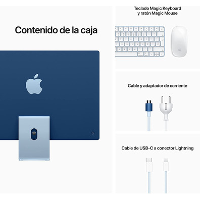 Ordenador Apple iMac 24''Retina M1/8GB/256GB SSD Blue 2021