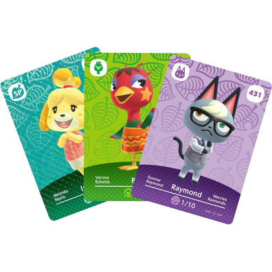 Pack 3 Tarjetas Amiibo Animal Crossing (Serie 5) Switch