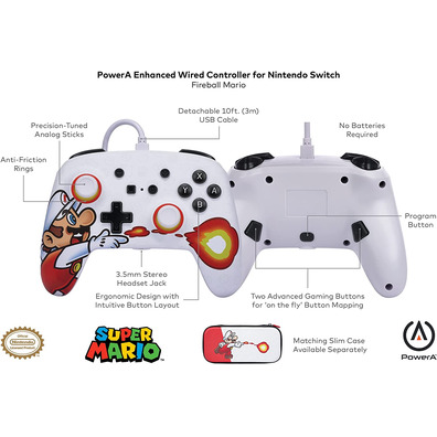 Power A Enhanced Wired Controller Mario Firefall