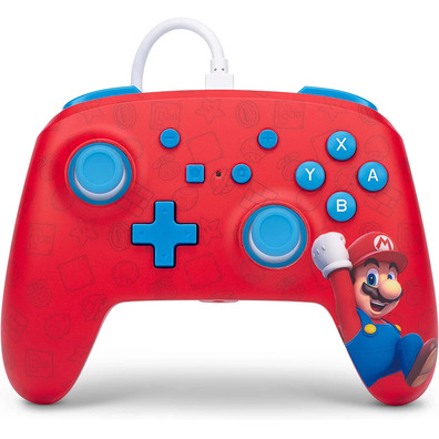 Power A Enhanced Wired Controller Woo-Hoo ! Mario (Rouge)