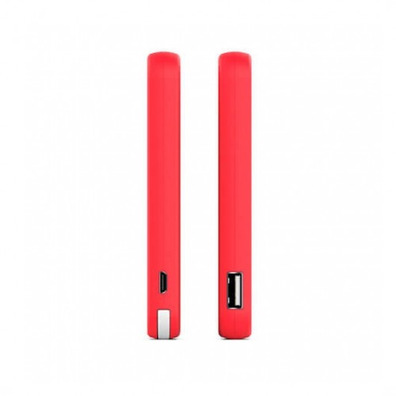 Powerbank Energy System 5000 mAh con cable integrado Rojo